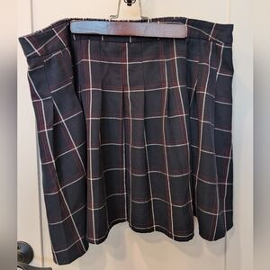 Plaid Blue And Red Eloquii Mini Skirt